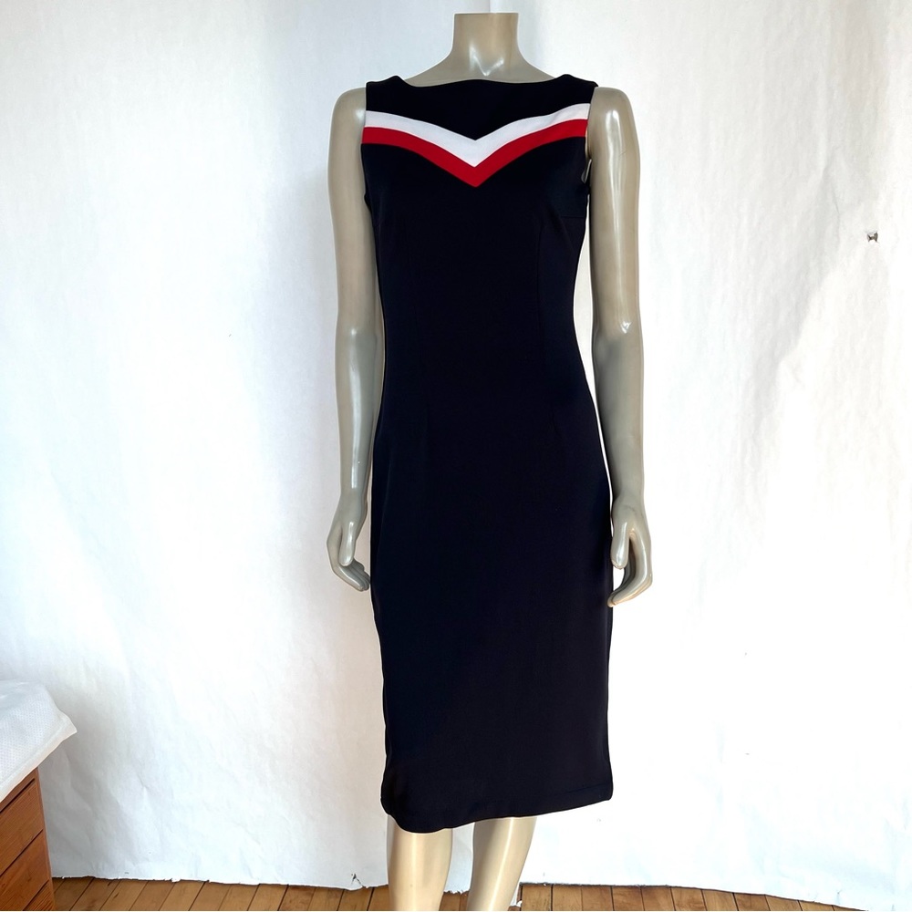 TATYANA  Navy Blue Midi Dress
